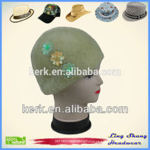 Classic Angora tricô Hat personalizado beanie com decoração de moda inverno headwear